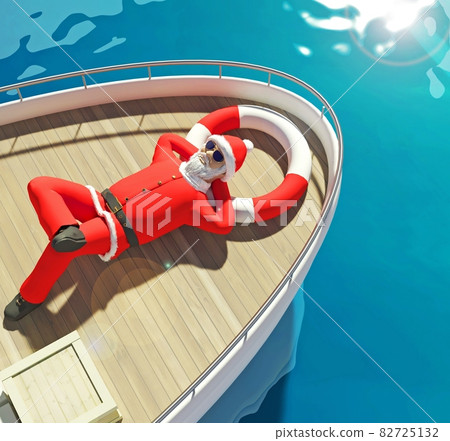 Santa Claus is swimming on a yacht Santa Claus is swimming on a yacht 82725132