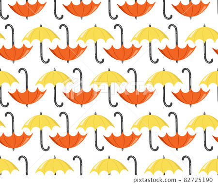Seamless pattern with bright umbrellas on a... - Stock Illustration ...