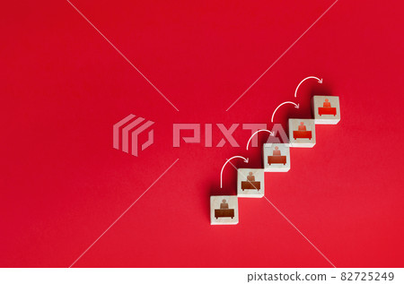 Promotion on the career ladder. Promotion to management company positions. Leadership, skills, work experience. Meritocracy, social lift. Professional growth, upward advancement. Success, advance 82725249