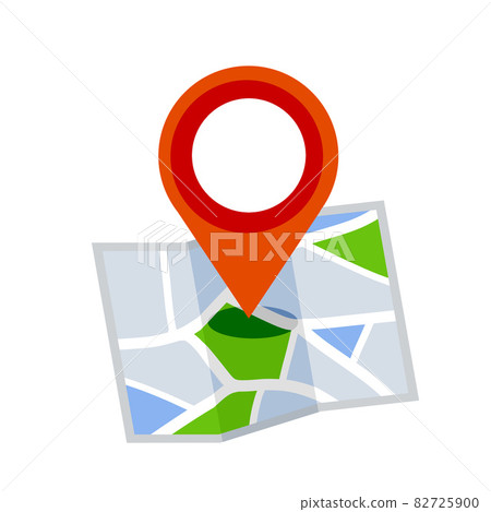 Pin on the city and street map. Navigation icon and route search Pin on the city and street map. Navigation icon and route search 82725900