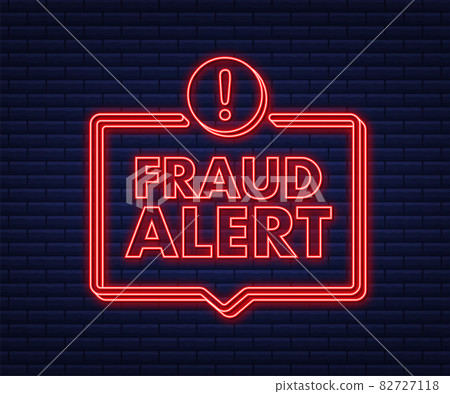 Fraud Alert. Neon Icon. Security Audit, Virus... - 스톡일러스트 [82727118] - Pixta