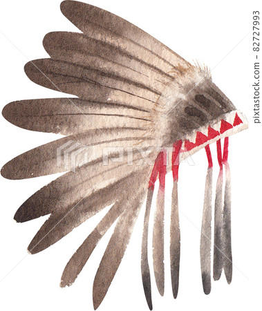 American Indian and decor watercolor American Indian and decor watercolor 82727993