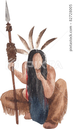American Indian and decor watercolor American Indian and decor watercolor 82728005