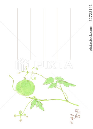 夏秋花：氣球藤水彩插畫（適合明信片） 82728141