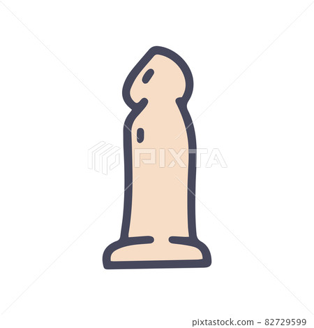 dildo color vector doodle simple icon design 82729599