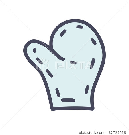 mitten for sauna color vector doodle simple icon 82729618