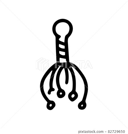 head massager line vector doodle simple icon head massager line vector doodle simple icon 82729650