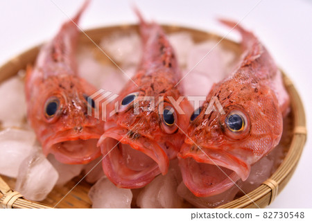 Scorpion fish that has been prepared and served in a colander 82730548
