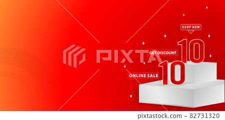 illustration web banner design of 10.10 sale or 10.10 online sale with cube model display product, applicable for online shop sign, poster, flyer, social media banner, label promotion in store illustration web banner design of 10.10 sale or 10.10 online sale with cube model display product, applicable for online shop sign, poster, flyer, social media banner, label promotion in store 82731320