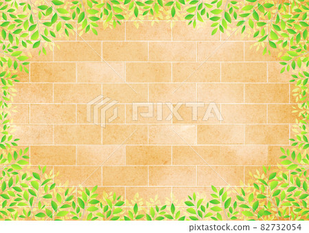 背景材料木葉鮮綠青葉塊磚 82732054