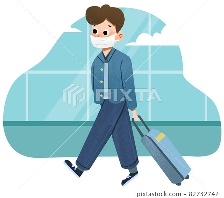 Traveler character watercolor 82732742