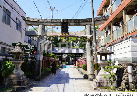 Osaka Ibaraki Ibaraki Shrine East Gate (former Ibaraki Castle Eitemon) and Torii (Autumn) Osaka Ibaraki Ibaraki Shrine East Gate (former Ibaraki Castle Eitemon) and Torii (Autumn) 82733258