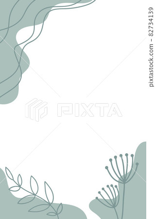 abstract background with hand drawn botanical elements and stains dots stripes waves. Doodle covers template design with trendy modern pastel dusty colors palette abstract background with hand drawn botanical elements and stains dots stripes waves. Doodle covers template design with trendy modern pastel dusty colors palette 82734139