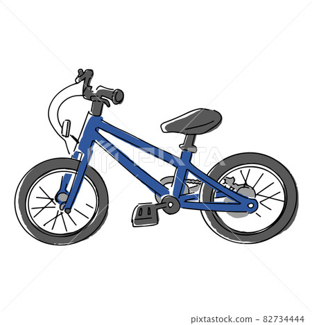 矢量圖的自行車和兒童自行車藍色藍色 82734444