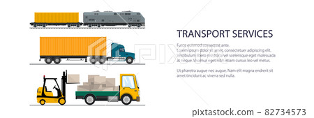 Banner of freight transport 82734573