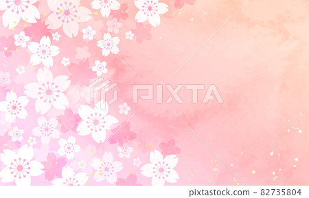 水彩櫻花春天矢量圖背景 水彩櫻花春天矢量圖背景 82735804