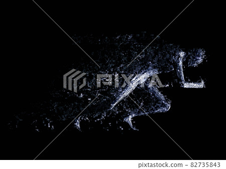 從側面看到的跑步者的 3D 插圖 從側面看到的跑步者的 3D 插圖 82735843