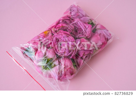 Environmental pollution concept. Flower in a plastic bag. Danger problem. Environmental conservation. Ecological lifestyle Environmental pollution concept. Flower in a plastic bag. Danger problem. Environmental conservation. Ecological lifestyle 82736829
