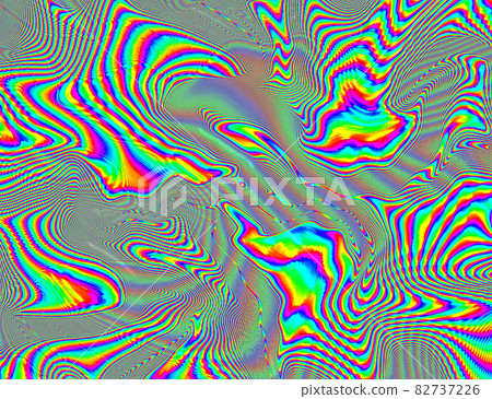 Trippy Psychedelic Rainbow Background Glitch LSD Colorful Wallpaper. 60s Abstract Hypnotic Illusion. Hippie Retro Texture. hallucinations 82737226