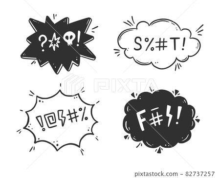 Swear word speech bubble set Swear word speech bubble set 82737257