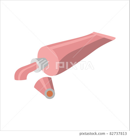 soft pink toothpaste, accompanied by an illustration design soft pink toothpaste, accompanied by an illustration design 82737813