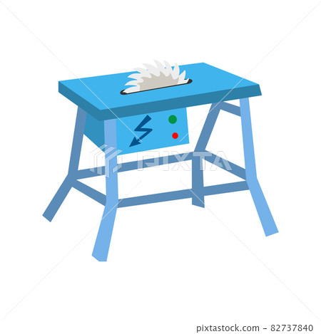 blue circular saw bench. suitable for carving tools vector illustration 82737840