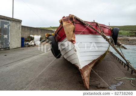 Fishing vessel at Lenan harbour in County Donegal, Ireland. Fishing vessel at Lenan harbour in County Donegal, Ireland. 82738260