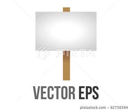 Vector sign on post icon, to promote ideas, causes, make announcements Vector sign on post icon, to promote ideas, causes, make announcements 82738394