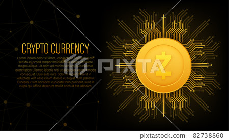 Z cash exchange. Crypto currency finance concept. Technology wallpaper. Abstract background. 3d vector. 82738860