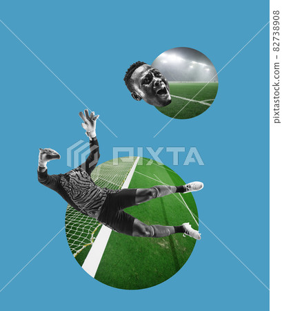 Modern design. Contemporary art. Creative conceptual and colorful collage. Surrealism. Modern design. Contemporary art. Creative conceptual and colorful collage. Surrealism. 82738908