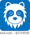 Raccoon pictogram Raccoon pictogram 82739595