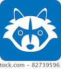 Raccoon pictogram Raccoon pictogram 82739596