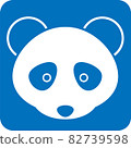 Panda pictogram Panda pictogram 82739598