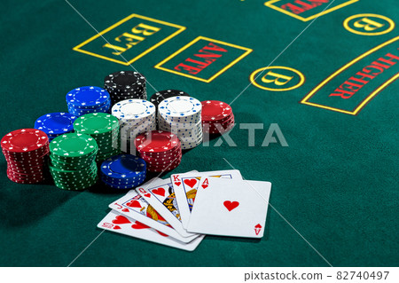 Poker play. Chips and cards Poker play. Chips and cards 82740497