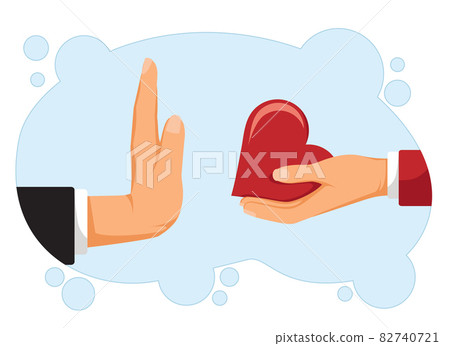 woman offers his heart to a man with hope. Undivided love. Vector illustration woman offers his heart to a man with hope. Undivided love. Vector illustration 82740721