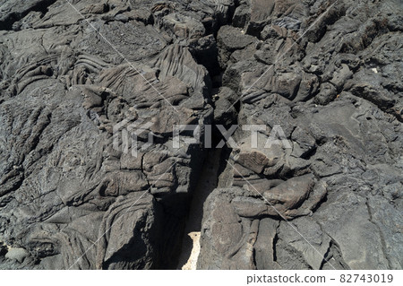 pico azores lava field by the sea detail 82743019