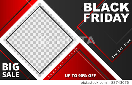 Black friday sale promotion abstract banner template. 82743076