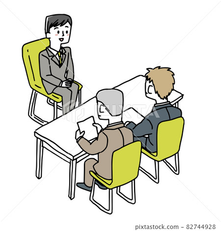 Man being interviewed - Stock Illustration [82744928] - PIXTA
