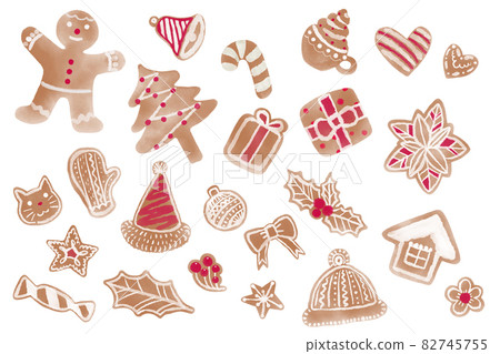 Holiday Baking Illustrations, Christmas Cookies, Watercolor Clipart With  Cookies, Gingerbread Man, Baking Supplies 