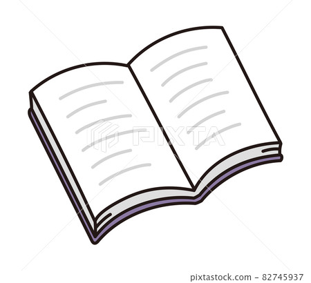 Horizontally open book 82745937