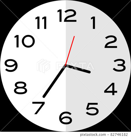 25 minutes to 4 o'clock analog clock icon 82746182