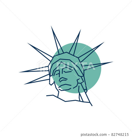 Line art Statue of Liberty logo design template. Liberty statue vector illustration Line art Statue of Liberty logo design template. Liberty statue vector illustration 82748215