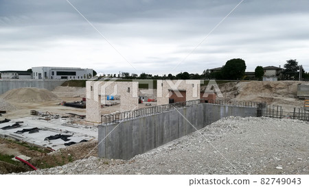 Highway construction site view. Civil engineering 82749043