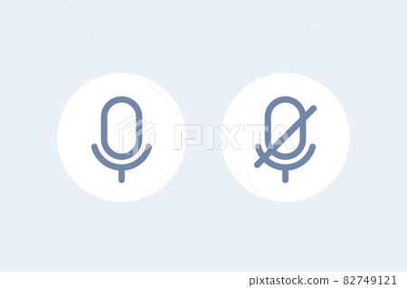 microphone off and on line icons 82749121