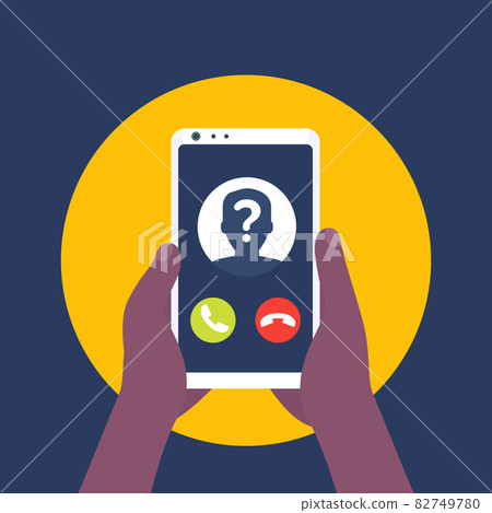 unknown caller or phone call vector icon 82749780