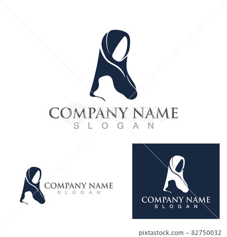 Hijab women Muslim logo vector template Hijab women Muslim logo vector template 82750032