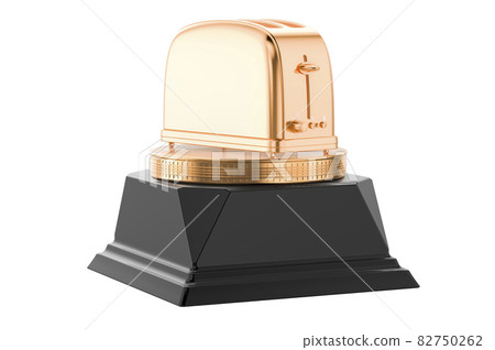 Toaster golden award concept. 3D rendering 82750262