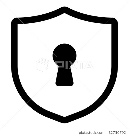 Shield and keyhole - Stock Illustration [82750792] - PIXTA