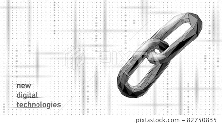 Blockchain link sign low poly design. Internet technology chain icon triangle polygonal hyperlink security business network concept. Futuristic style wire connected point vector illustration Blockchain link sign low poly design. Internet technology chain icon triangle polygonal hyperlink security business network concept. Futuristic style wire connected point vector illustration 82750835
