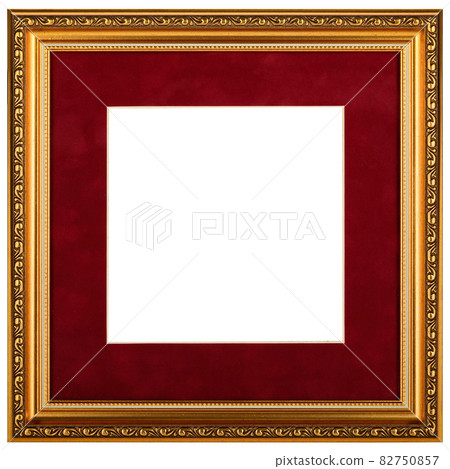 Golden Red mockup canvas frame isolated on white background Golden Red mockup canvas frame isolated on white background 82750857